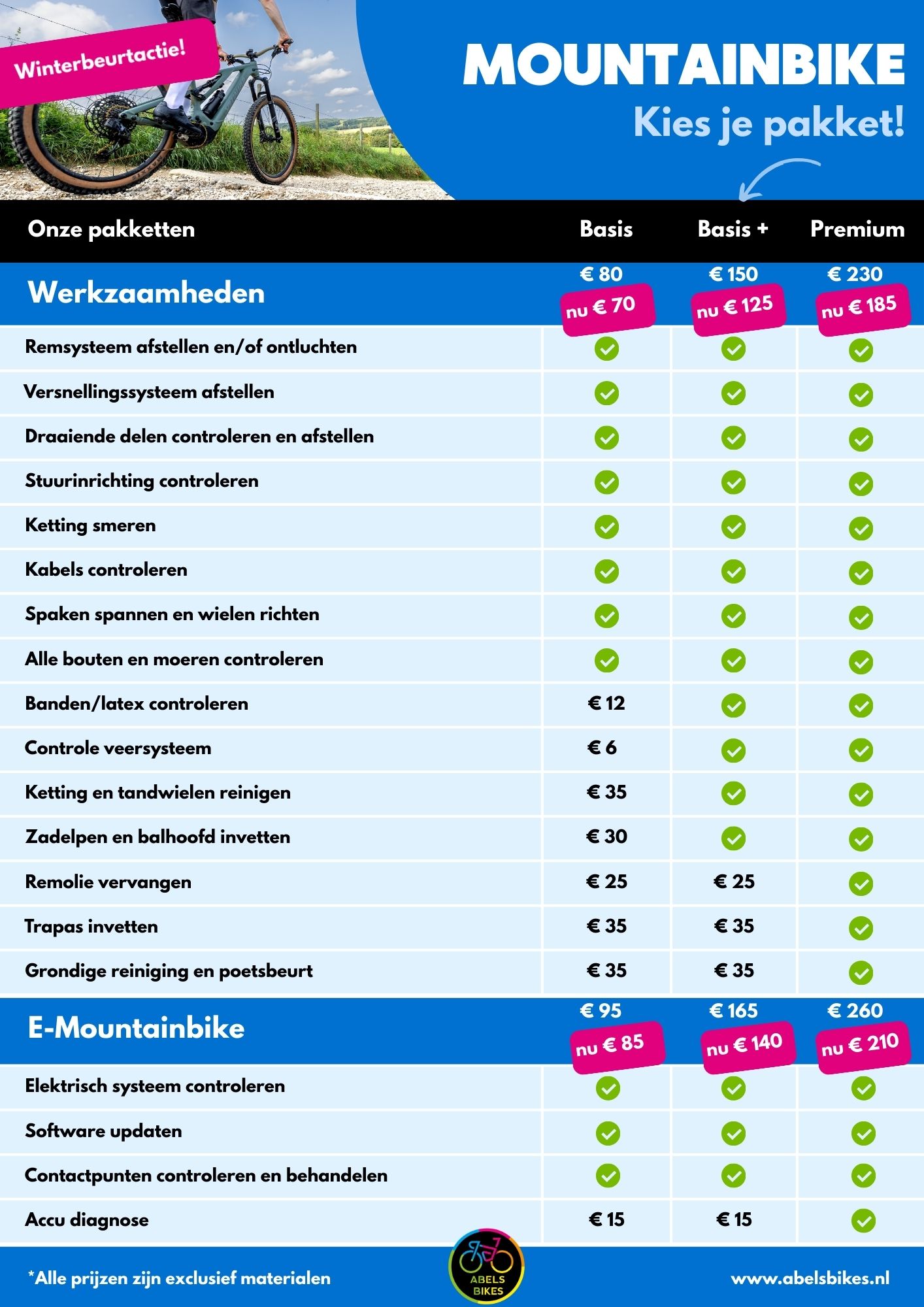Onderhoudspakket MTB